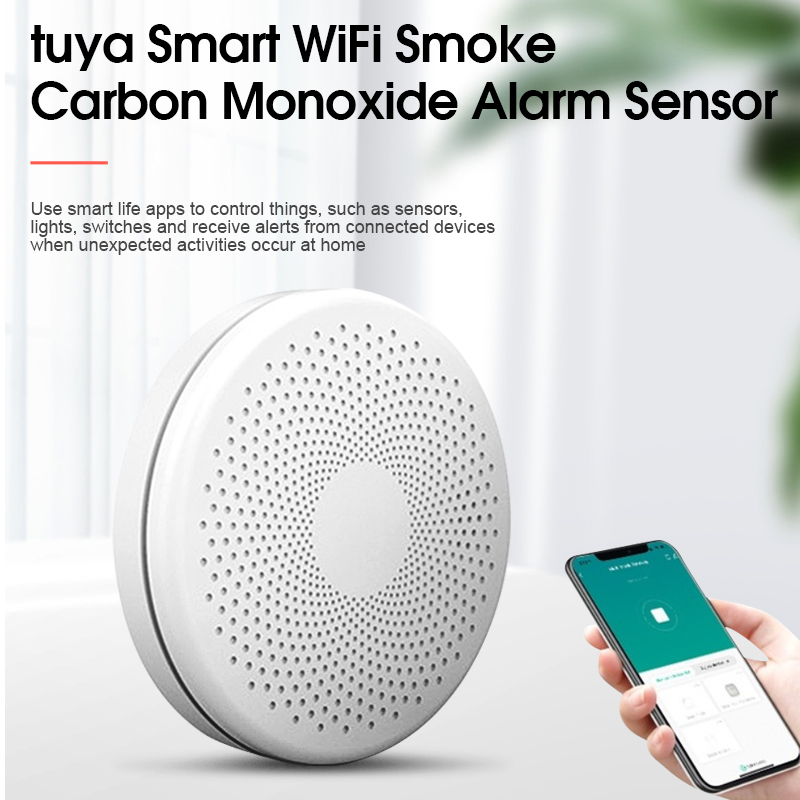 Tuya 2in1 Smart WiFi Smoke And Carbon Monoxide Detector With Siren